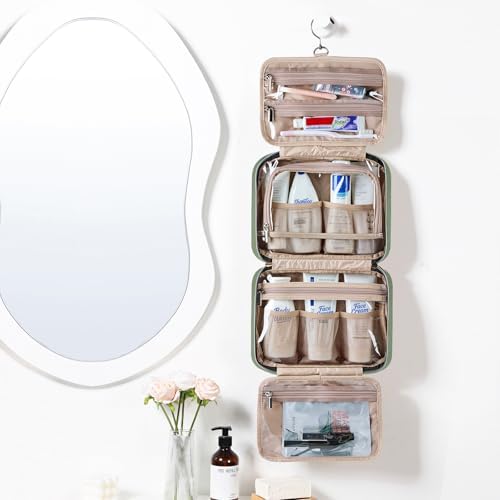 NISHEL Travel Toiletry Bag for women, Portable Hanging makeup Organizer - Image 2