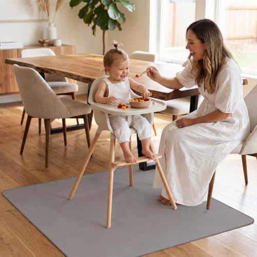 Splat Mat for Under High Chair, Waterproof Washable High Chair Floor Mat - Image 2