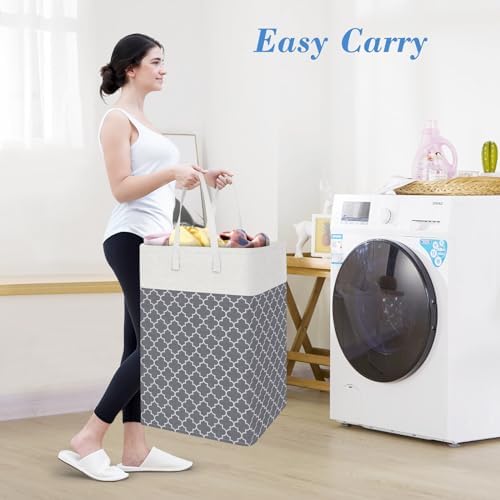 BlissTotes 3-Pack Laundry Basket, Freestanding＆Waterproof Laundry Hamper - Image 5