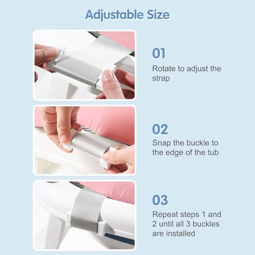 Colorlife Baby Bath Seat Support Net Infant Bathing Seat Support Mat, - Image 5