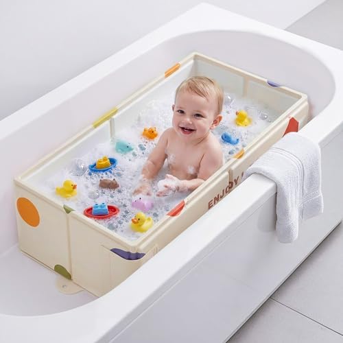 Collapsible Baby Bathtub for Newborn to Toddler, Foldable Toddler Bathtub - Image 2