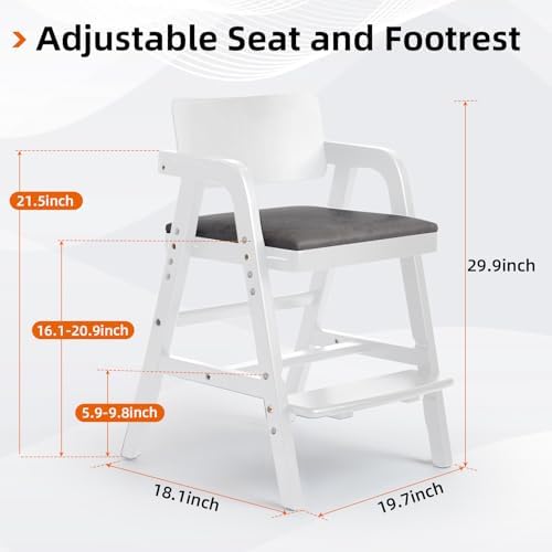 Wooden High Chair for Babies and Toddler Dining Chair - Image 3