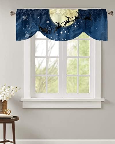 Christmas Blackout Tie Up Valance Curtains - Image 4