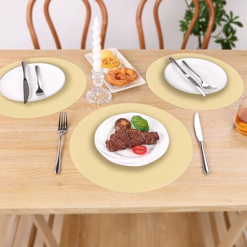 SHACOS 100 PCS Round Paper Placemats 13 inch Disposable Paper Place Mats - Image 4