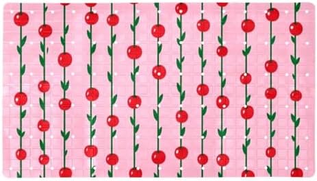 Shower Mat Non Slip 26.8 x 15.1 Inches, Cherry Pattern Bathtub Mat Shower Stall by Anna+Cowper