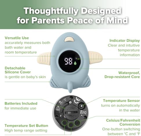 Haakaa Silicone Baby Bath Thermometer – Water Temperature Thermometer - Image 5