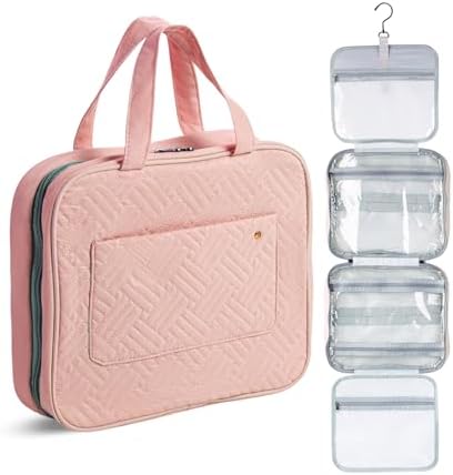 Travel Toiletry Bag Organizers, Baby Pink by MsPen
