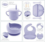 100% Silicone Baby Feeding Set, BPA Free Baby Dishes Set - Image 3