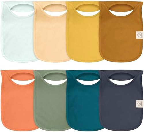 KeaBabies 8-Pack Bibs for Baby Girls, Pullover Baby Bibs by KeaBabies