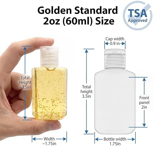 50 Pack 2oz Empty Refillable Travel Size Bottles - Image 5