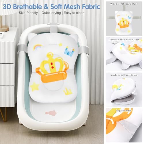Colorlife Baby Bath Seat Support Net Infant Bathing Seat Support Mat, - Image 5