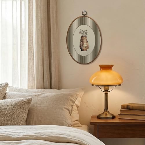 SONMYSULIL Golf Nursery Wall Art Decor, Vintage Sports Oval Wall Hanging Decor - Image 2