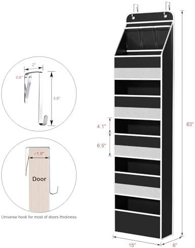 Univivi Fabric Over Door Hanging Organizer - Image 3