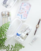 CoiiJoii Zippered Pouch Hard, Stackable Storage Bins, Portable Clear Bin Zipper - Image 6