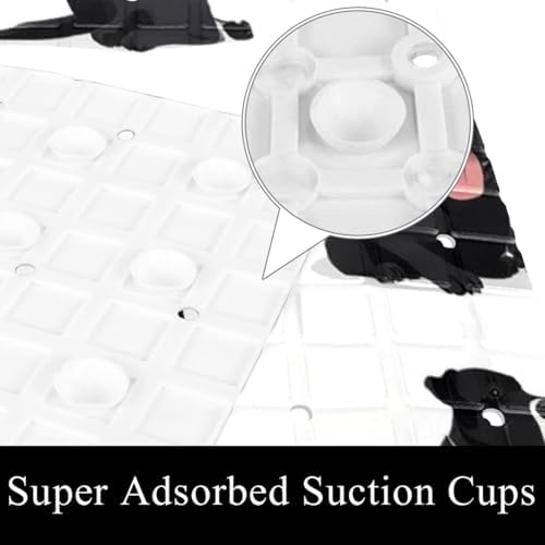 Bath Tub Shower Mat, Washable Bathtub Floor Mats, Suction Cups and Drain Holes - Image 3