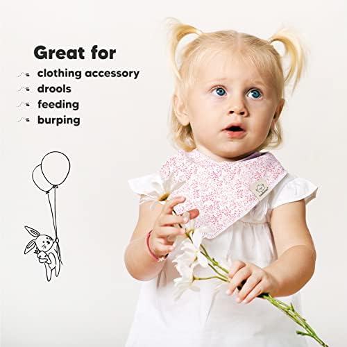 10pk Organic Baby Bandana Bibs for Drooling and Teething - Image 5