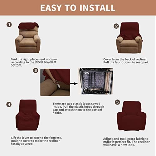 Easy-Going 100% Waterproof Recliner Chair Cover，1-Piece Recliner Slipcover - Image 5