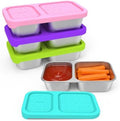 SOPHICO 2 compartment Reusable Kid Lunch Snack Containers by SOPHICO