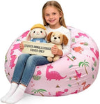 Lukeight Dinosaur Stuffed Animal Storage Bean Bag Chair Cover by Lukeight