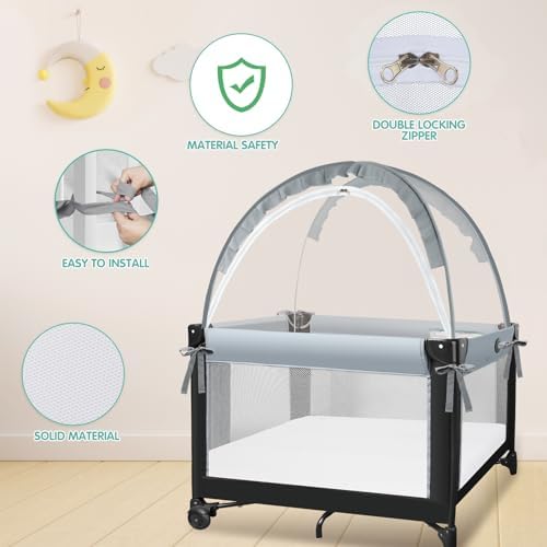 Crib Tent - Crib Net to Keep Baby in, Stop Baby from Climbing Out of Crib - Image 3