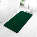 Polyester Bathroom Rug 24"x48" Verdant Green, Non-Slip Bath Mat by Kildoss