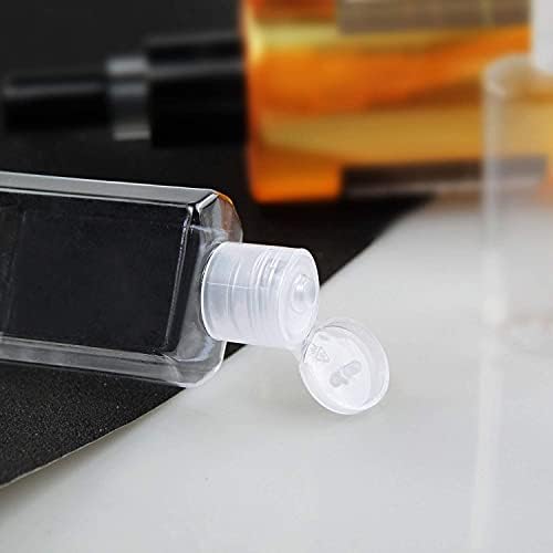 FOOCHY 2oz Empty Hand Sanitizer Travel Size Bottles, Refillable Clear Plastic - Image 3