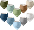 10 Pack Muslin Baby Bandana Bibs by CivaruaKids