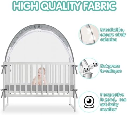 Crib Tent - Crib Net to Keep Baby in, Stop Baby from Climbing Out of Crib - Image 4