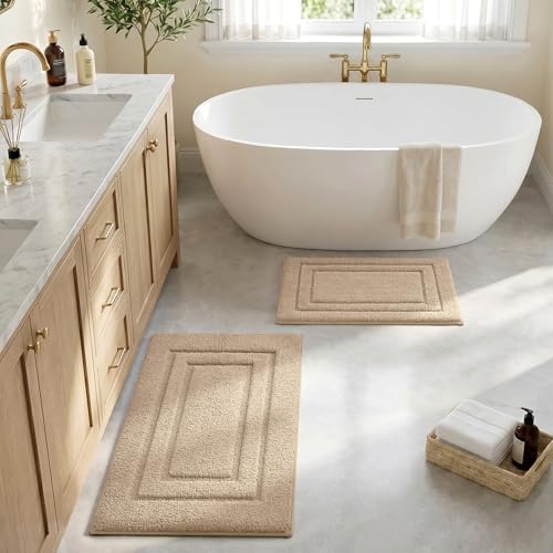 HOMEIDEAS Bathroom Rugs Sets 2 Piece, Super Soft and Absorbent Non Slip - Image 3