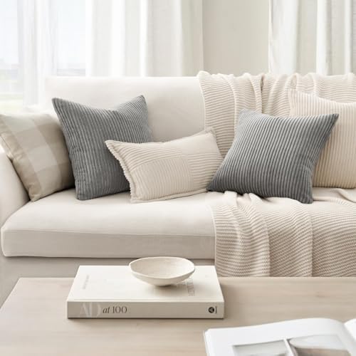 Topfinel Decorative Grey Throw Pillow Covers Cushion Cases, Mix and Match - Image 2