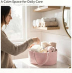 luxury little Diaper Caddy Organizer, Large Cotton Rope Nursery Baby Basket - Image 7