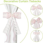 4Pcs Bow Curtain Tiebacks, Elegant Bow Butterfly Curtain Tiebacks - Image 4