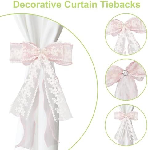 4Pcs Bow Curtain Tiebacks, Elegant Bow Butterfly Curtain Tiebacks - Image 4