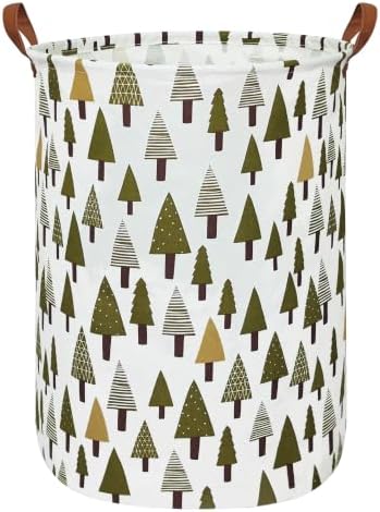 Foldable Waterproof Round Fabric Laundry Basket Home by QUEENLALA