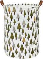 Foldable Waterproof Round Fabric Laundry Basket Home by QUEENLALA