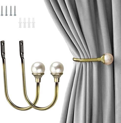 COCIVIVRE 2 Pack Curtain Holdbacks Wall Mounted Curtain Tiebacks Hooks Plastic by COCIVIVRE