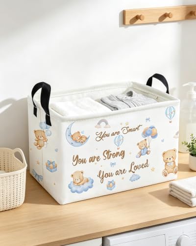 Essme Rectangular Bear Basket, Kids Baskets Empty - Image 4