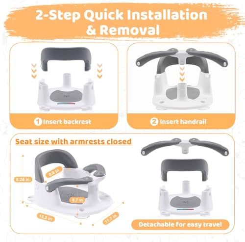 Baby Bath Seat for Babies 6 Months & Up Sitting Up, Infant Bath Seat - Image 6