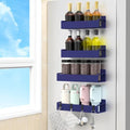 HuggieGems 4 Pack Dark Blue Magnetic Spice Rack Organizer by HuggieGems