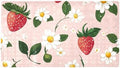 Bathtub Mat Non Slip 26.8x15.1In, Daisy Strawberry Bath Mat by Anna+Cowper