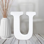 AOCEAN 4 Inch White Wood Letters Unfinished Wood Letter by AOCEAN