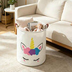 Foldable Waterproof Round Fabric Laundry Basket Home - Image 2