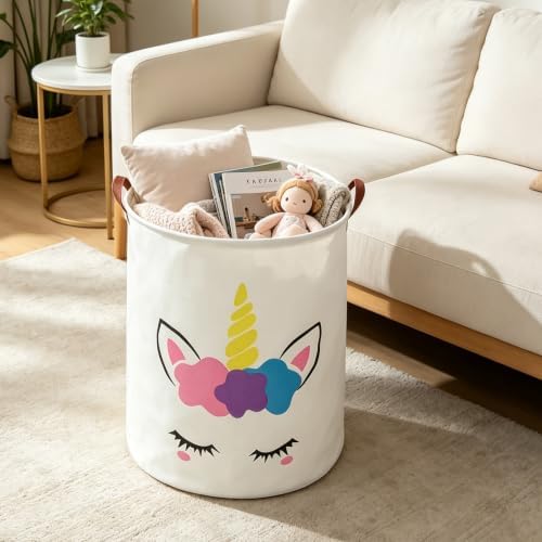 Foldable Waterproof Round Fabric Laundry Basket Home - Image 2