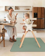 Blissful Diary Baby Splat Mat for Under High Chair, 50.4 x 50.4 Inch Wipeable - Image 5