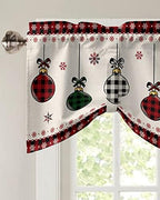 Christmas Blackout Tie Up Valance Curtains - Image 7