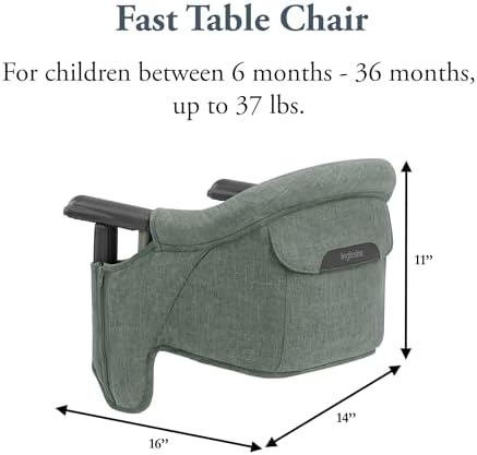 Inglesina Fast Table Chair, Pine Green Melange - Image 3