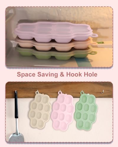 KingKam Breastmilk Popsicle Molds, Baby Fruit Feeder Teething Tray, 2 Pack - Image 5