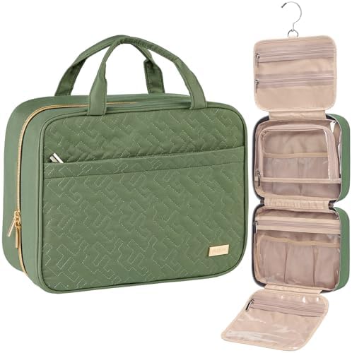 NISHEL Travel Toiletry Bag for women, Portable Hanging makeup Organizer by NISHEL