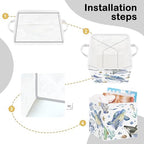 11.8" Marine Animals Cube Storage Organizer Set 3Pcs Ocean Sharks Turtles Cube - Image 7
