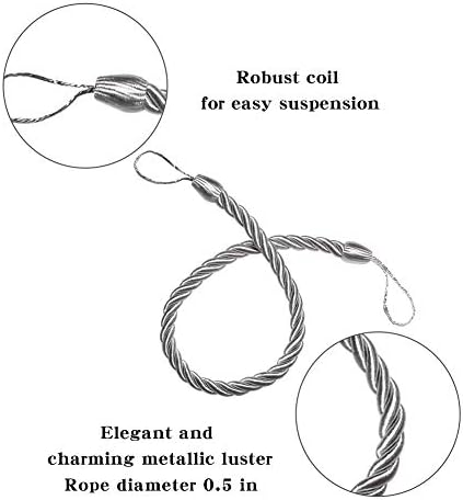BEL AVENIR Curtain Tiebacks Ropes Tie-Backs, Handmade Holdbacks - Image 2